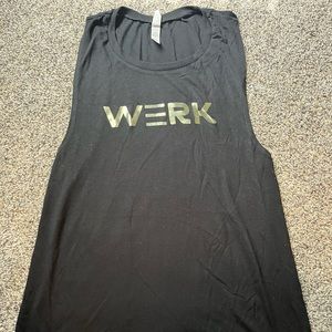 SPENGA gold WERK tank. Small tank top.